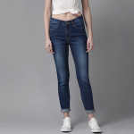 Women Blue Skinny Fit High-Rise Clean Look Stretchable Jeans