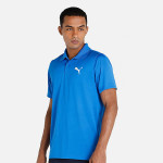 Men Blue CR Team Polo Collar T-shirt