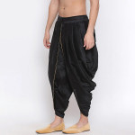 Men Black Solid Dhoti Pants