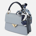 Blue Solid Satchel