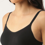 Black Solid Non-Wired Lightly Padded T-shirt Bra DB-CAM-PAD-01A